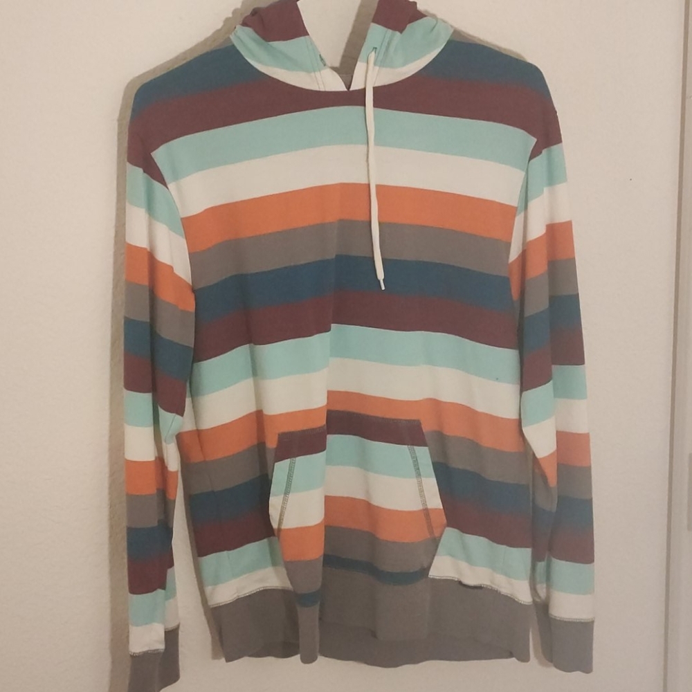 On The Byas Lightweight Striped Pullover Hoodie